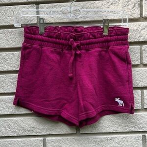 Abercrombie kids Burgundy Sweatshirt Shorts Sz 9/10